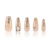 Fake Nails with Rhinestone Decor Charming Comfortable To Wear Manicure Nails for Women and Girl Nail Salon