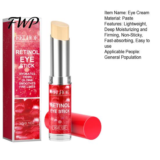 Reduce Fine Lines Eye Cream EELHOE Retinol Stick Renewing & Firming Under Balm for Dark Moisturizer Circles, Puffiness, Wrinkles Travel Essentials
