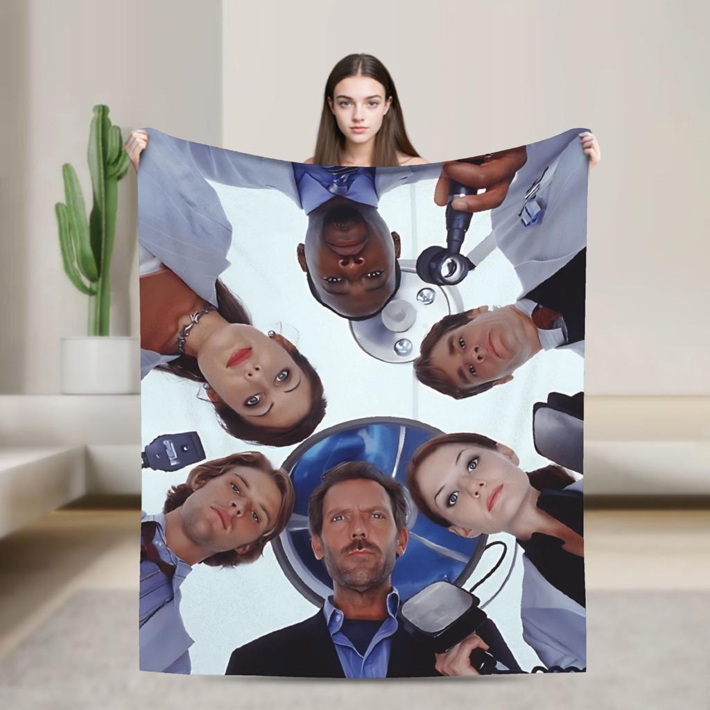Dr Gregory House Blanket Decorative Flannel Throw Blanket For Couch Chair Super Warm Ized Quality Bedspread