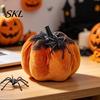 Mysterious Halloween Atmosphere Decor Pumpkin Spider Ornaments, Spooky Tabletop Decoration, Decorations Glittering for Home Party Retro Fall Glitter