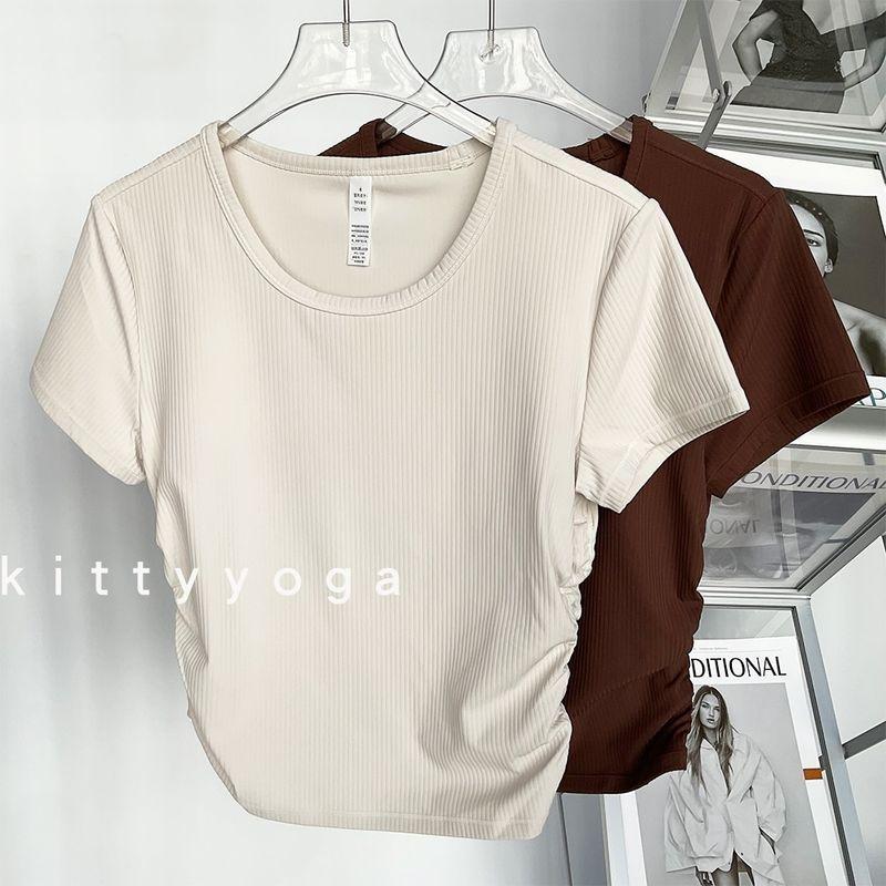 Outwear Running Training Short Sleeve High Elastic Spring/Summer Yoga Wear