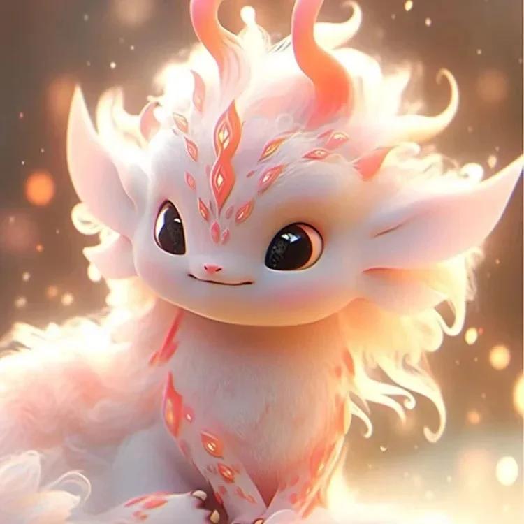 Heißer Verkauf Acryl Flach Neu Cartoon Drache Baby Auto Rückspiegel Anhänger Valentinstagsgeschenk Weihnachtsdekoration für Zuhause