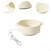 Pet Heated Bowl Ceramic Waterer Elevated Cat Dog Feeding for Winter