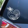1Pc Eye-Catching Beach Wave Sticker, Waterproof Vinyl Decal, Universal Decor for Desktop, Bike Frames and Fridge Doors