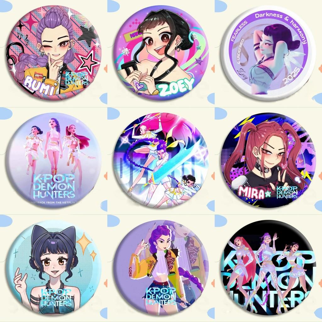 Demon Kpop Hunters Badge Character Pattern Anime Merchandise Fashion Fans Gift