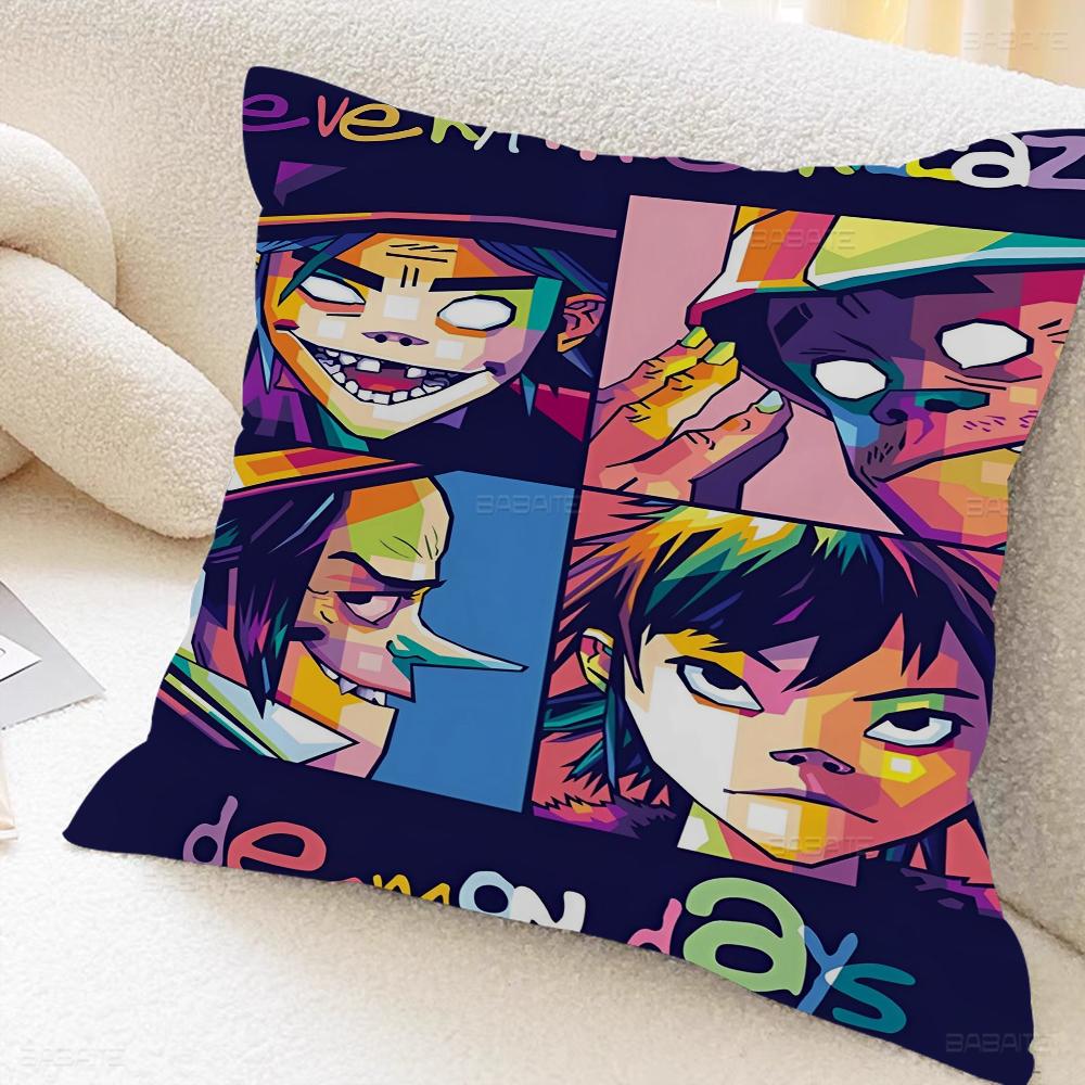Gorillaz Retro Poster Personalized Pillow Dust Cover Bedroom Kids Party Decoration Pillowcase Birthday Children Gift