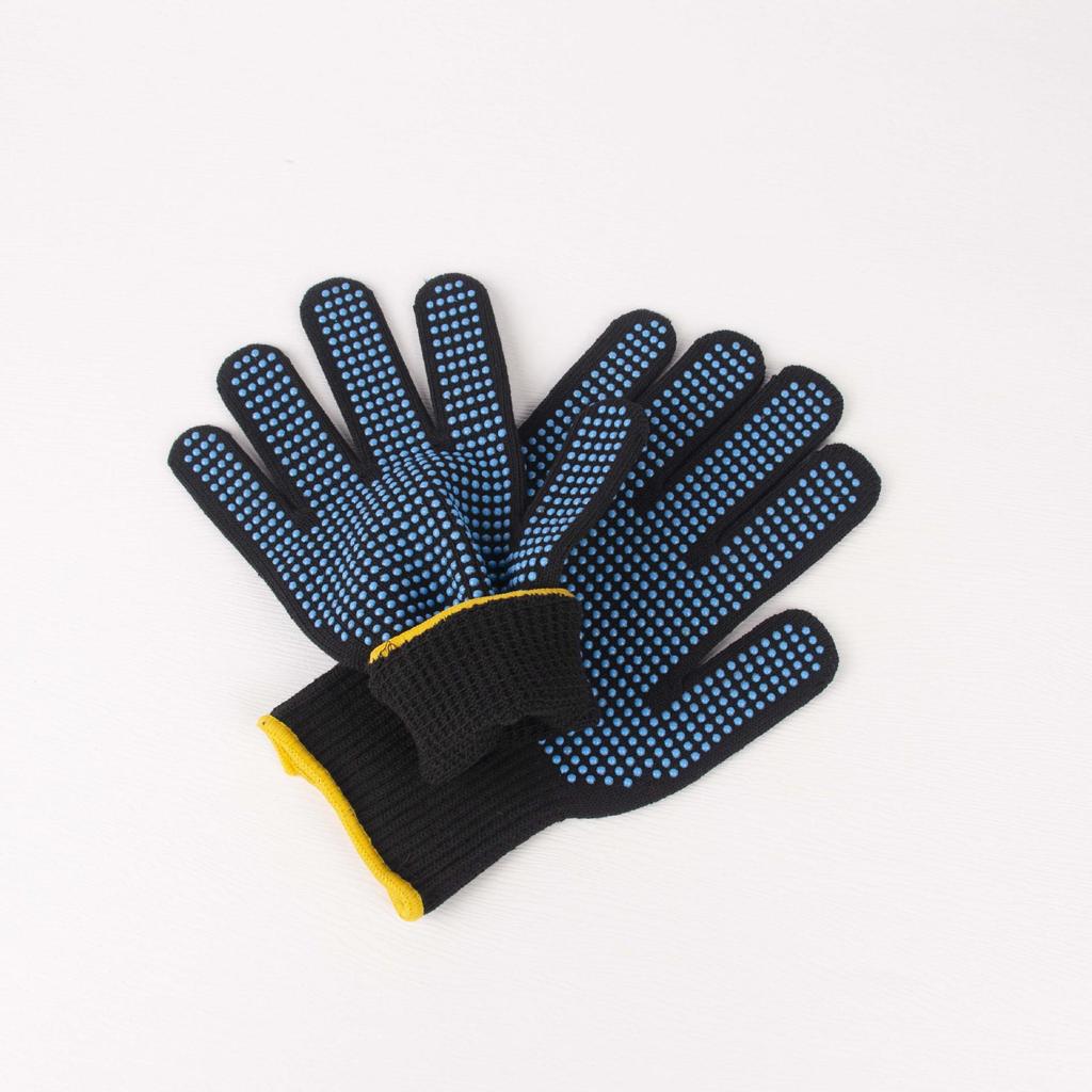 Silikon-Noppen Hitzebeständige Friseurhandschuhe – Verbrühschutz & Rutschfest, Schützt bis zu 250°C für Lockenwickler & Glätteisen.