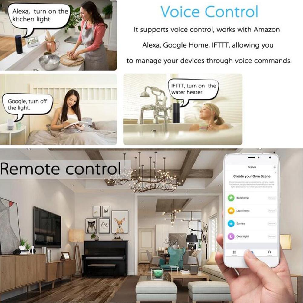 2-in-1 Smart-Stecker Wi-Fi Mini-Steckdosen Intelligente Steckdosen Kompatibel mit Amazon Alexa US-Vorschriften