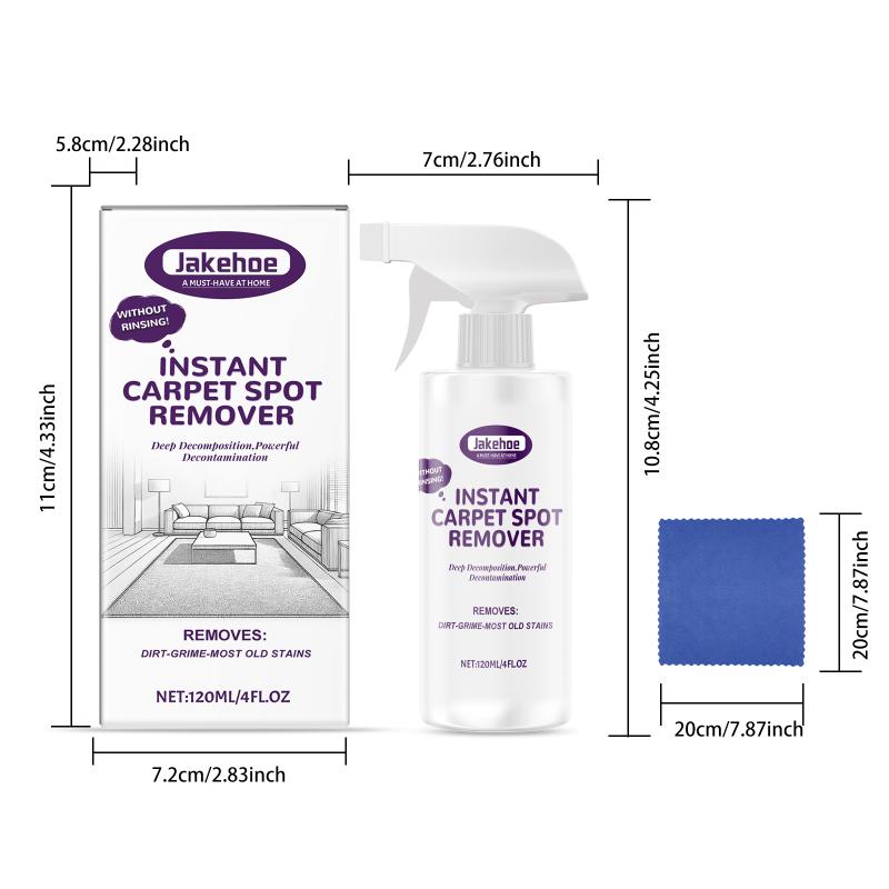 Carpet Fabric Spot Remover 120ml Concentrated Carpet Cleaning Solution Safe for Pets and Children Daily Home Cleaning