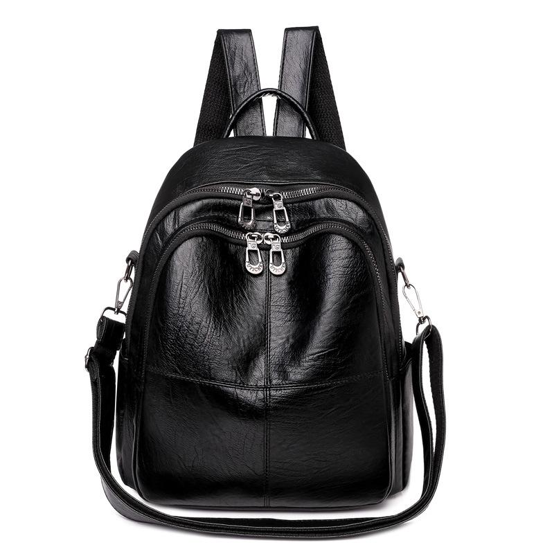 Double-shoulder Bag, Large Capacity, Fashionable Women s Backpack, Single Shoulder Bag, Travel Bag чёрный