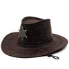 Crack Western Cowboy Hat Outdoor Travel Beach Visor Knight Hat Stage Shooting Prop Sun Hat