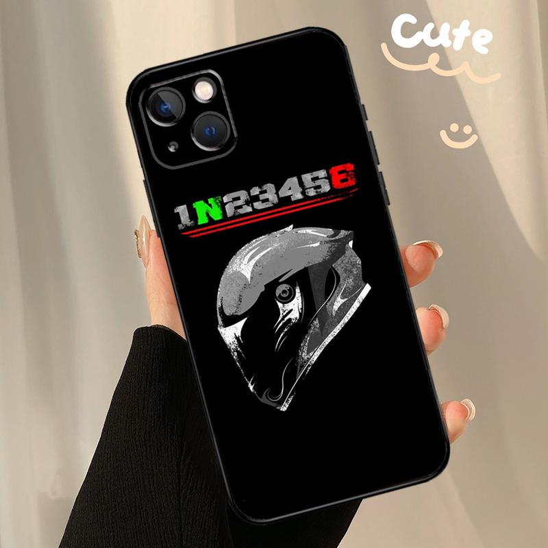 1N23456 Motorcycle Phone Case For iPhone 16 15 14 Pro Max 11 12 13 Pro Max Mini XR 16e 15 16 Plus Soft Cover