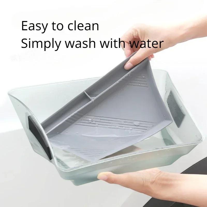 

For Tesla New Model X Rear Middle Storage Box Tissue Box Trash Can Transparent Acrylic Storage for Model X 2024 Accessories