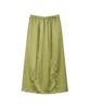 Kwinseulaebis Fleur Satin Banded Tuck Long Skirt