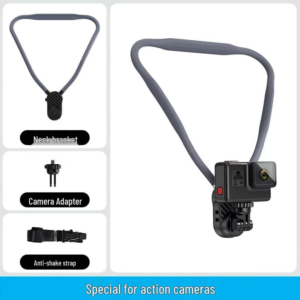 Nackenmontierter Handyhalter für Outdoor-Radfahren & Vlogging - Freihändiges Streamen & Aufnehmen