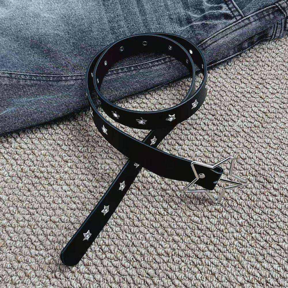 Cintura Vintage in Ecopelle con Borchie a Stella Ragazza Rock Gotica Uomo Stile Punk Hip Hop Cintura Vita Stella Maschile