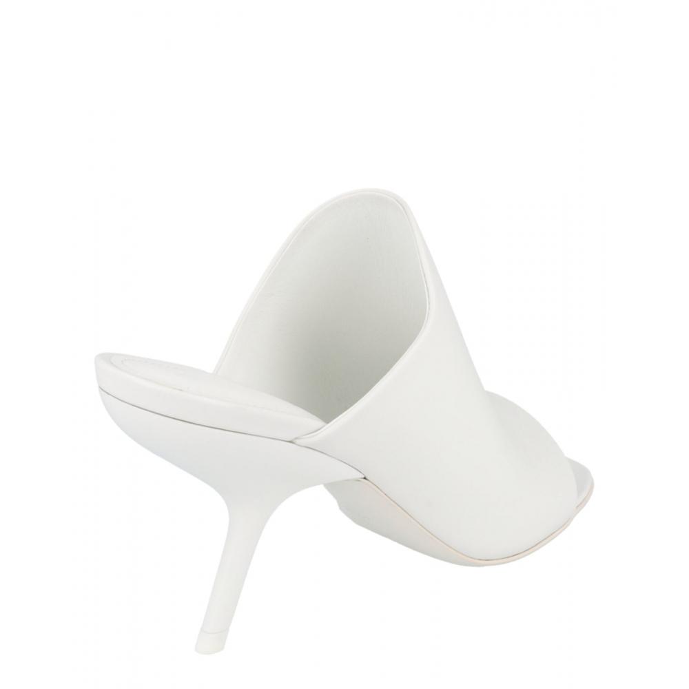 Salvatore Ferragamo Era Leather Mules White