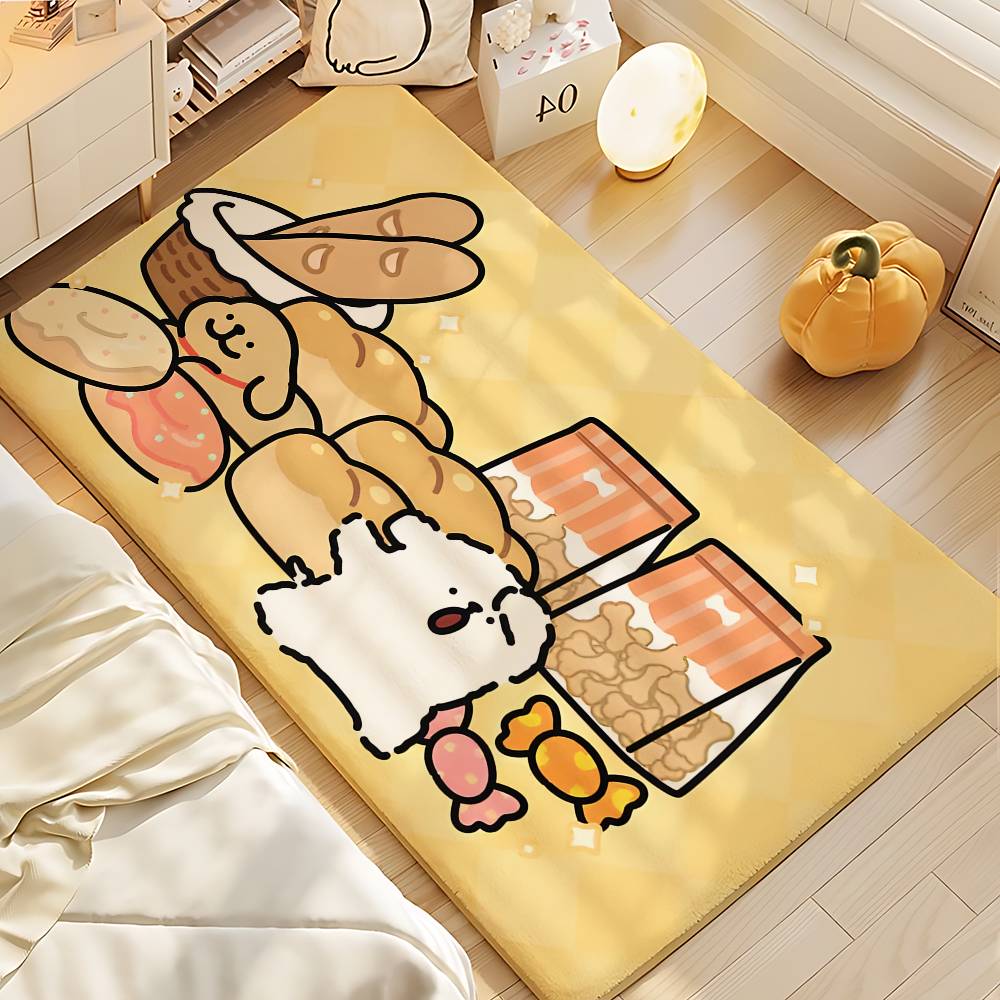 Cute M-Malteses Carpet Bathroom Anti-slip Mat Door Mat Home Decoration Mat Entrance Door Mat Scratch-resistant Door Mat