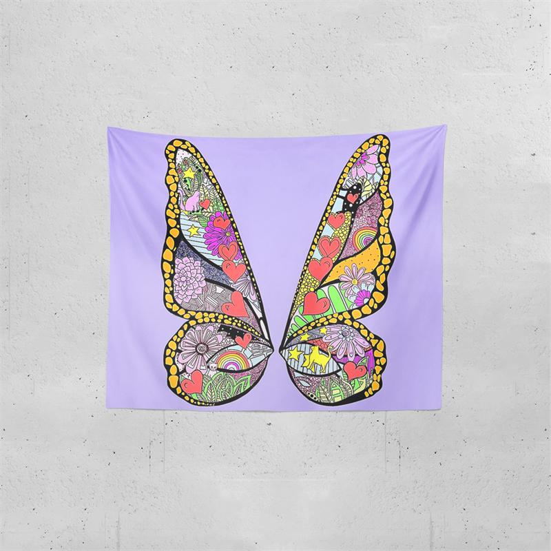 

Aertemisi Butterfly Mural Nashville Tapestry Wall Hanging Art for Bedroom Living Room Decor College Dorm Party Backdrop Home 74x94cm(29x37in)