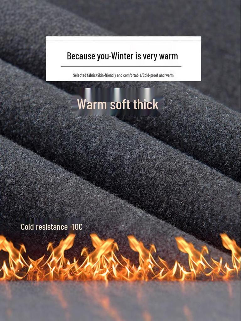 2025 Autumn/Winter Women's Slimming Stylish Wool Wide-Leg Cropped Pants