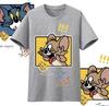 2026 Summer Comic Form Tom and Jerry Image 100 Cotton Printed Oversize Casual Tshirt Adult Children Parentchild Top Homewear