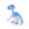3D Printed Mini Dinosaur Skeleton Model Movable Joints Velociraptor Decor Office Desk Ornament Kids Gift Home Decoration