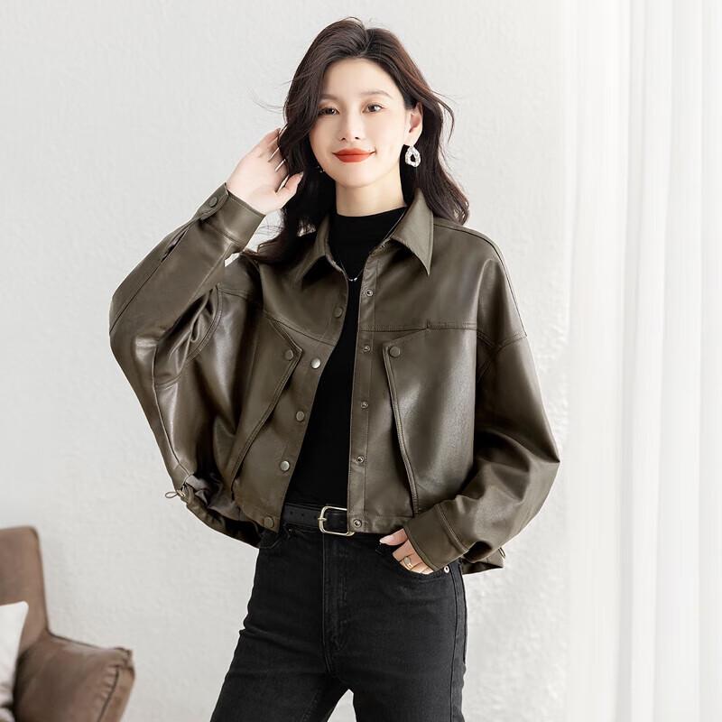 

Женская винтажная куртка из искусственной кожи Silboshia S