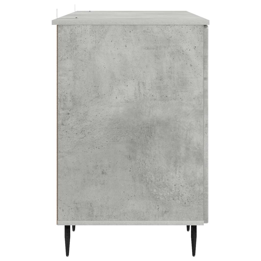 Desk with Door Concrete Grey 142.5 x 50 x 75 cm Engineered Wood
