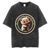 Funny I Choose Violence Washed T Shirt Funny Cat Meme Popular Short Sleeve Men Women Oversized Casual Cotton T Shirts Streetwear