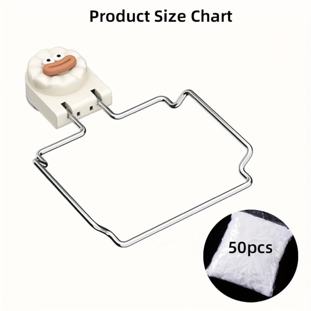 Kitchen Sink Suction Cup Filter Rack with 50 Extra Filters, Food Waste and Residue Strainer