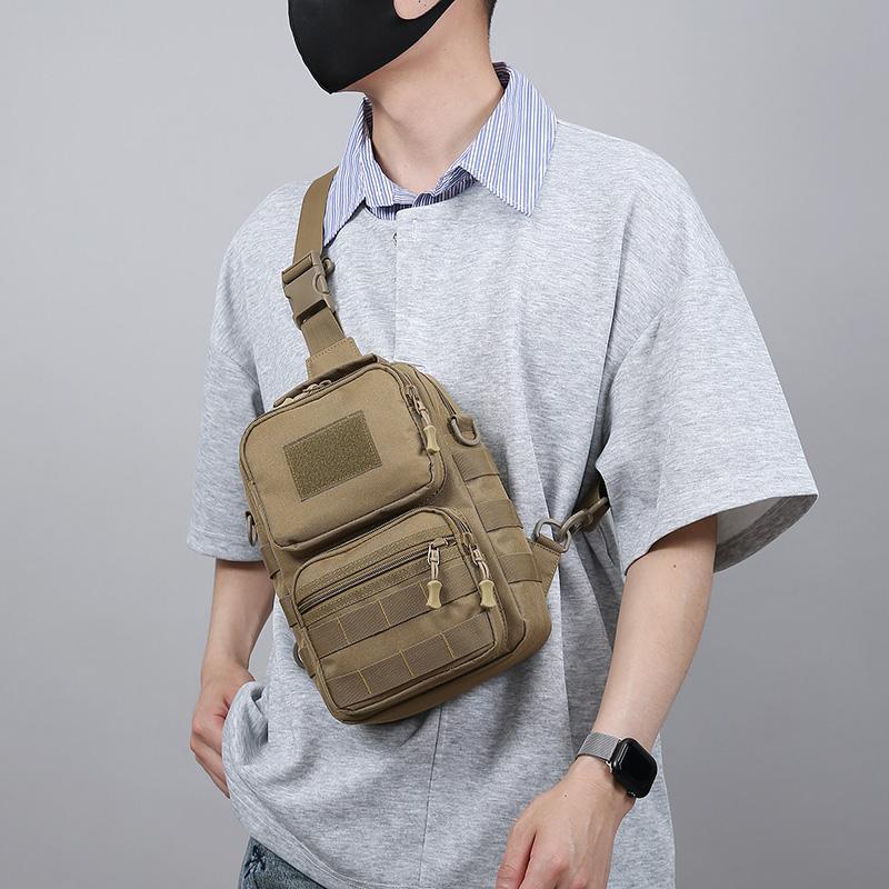 Herren Taktische Camouflage Schultertasche - Mehrfachtaschen Brusttasche Konvertiert zu Umhängetasche/Rucksack (Langlebiges Wander-Essential)