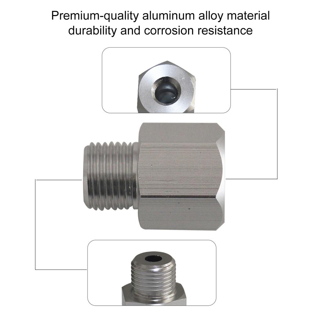 Adaptateur Capteur Pression D'Huile M16x1.5 Vers 1/8NPT - Aluminium De Qualité Pour Moteurs GM LS LS1 LSX LS3 - Idéal Jauge & Turbo