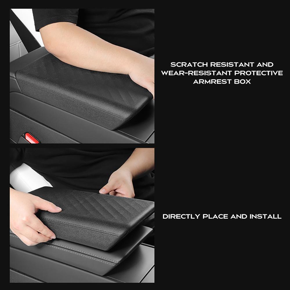 TPE Soft Center Console Armrest Cover for Tesla Model Y Juniper 2025 Model 3 Highland 2024 Electric Car Protection Accessories