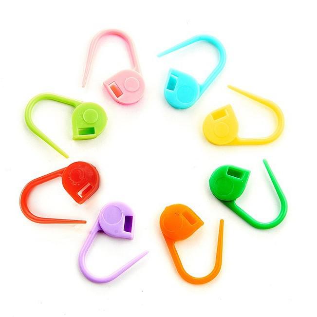 Handmade Clear Color Stitch Markers for Knitting & DIY Projects - Small Pins for Sweaters & Shoes