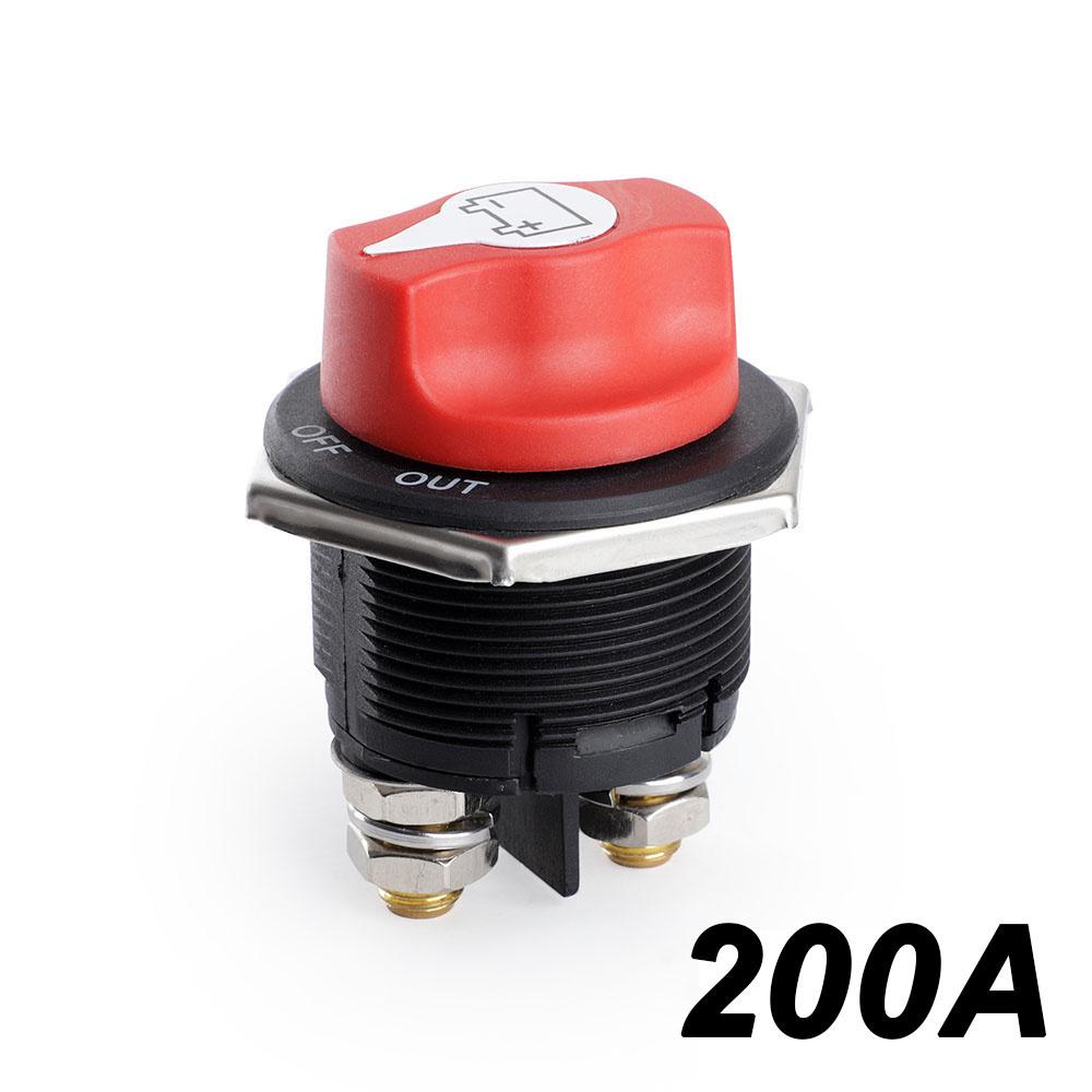DC 12V 50A 100A 200A 300A Auto Rally Odpojovač baterie Odpojovač napájení izolátor Odpojovač Sada spínačů pro nákladní auto Motocyklový člun