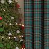 1 Pieza Cortinas Cuadros Americanas Retro Decoración de Navidad Dormitorio Salas de Estar Ambiente Festivo de Año Nuevo Cenefas para Ventana