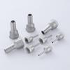 304 Stainless Steel 4-Point Barb Connector Hose Reducer for 1-Inch Soft Rubber or Water Hose