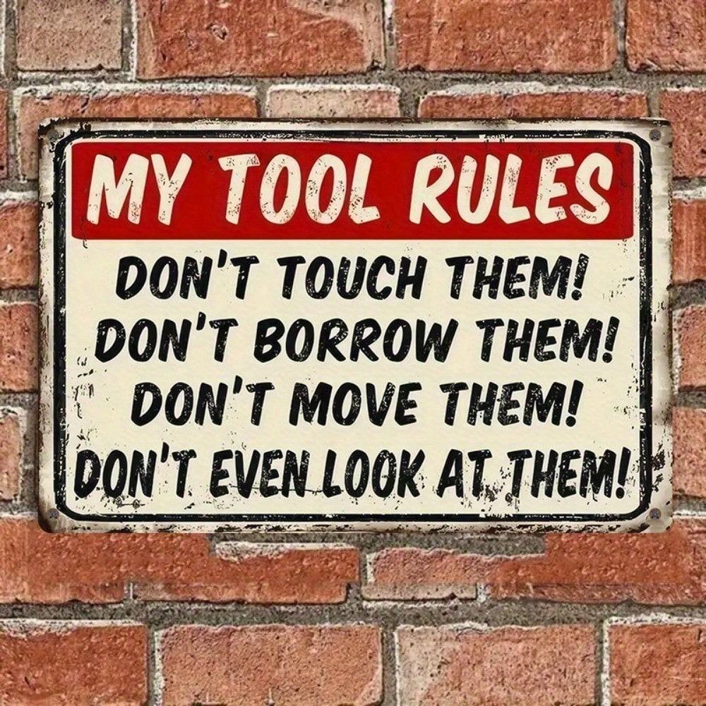 Vintage Metal Garage Sign Funny Man Cave Gift Aluminum Wall Decor