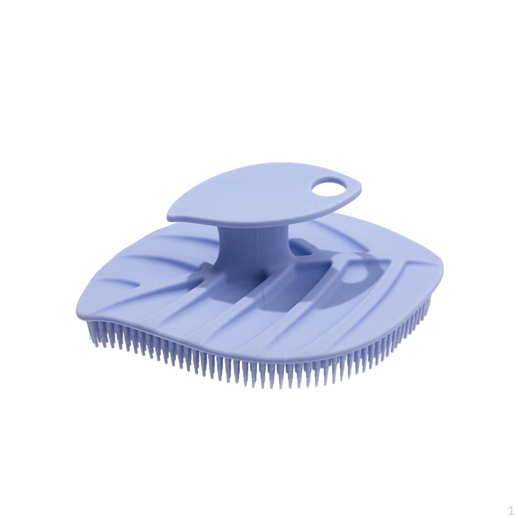 Bath Shower Body Cleansing Brush Scrub Hair Scalp Shampoo Silicone Scrubber