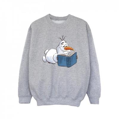 Mädchen-Sweatshirt „Frozen Olaf Reading“.