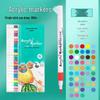 80-Color Acrylic Watercolor Markers Set for Kids - PVC Box with Layerable Graffiti Paintbrushes