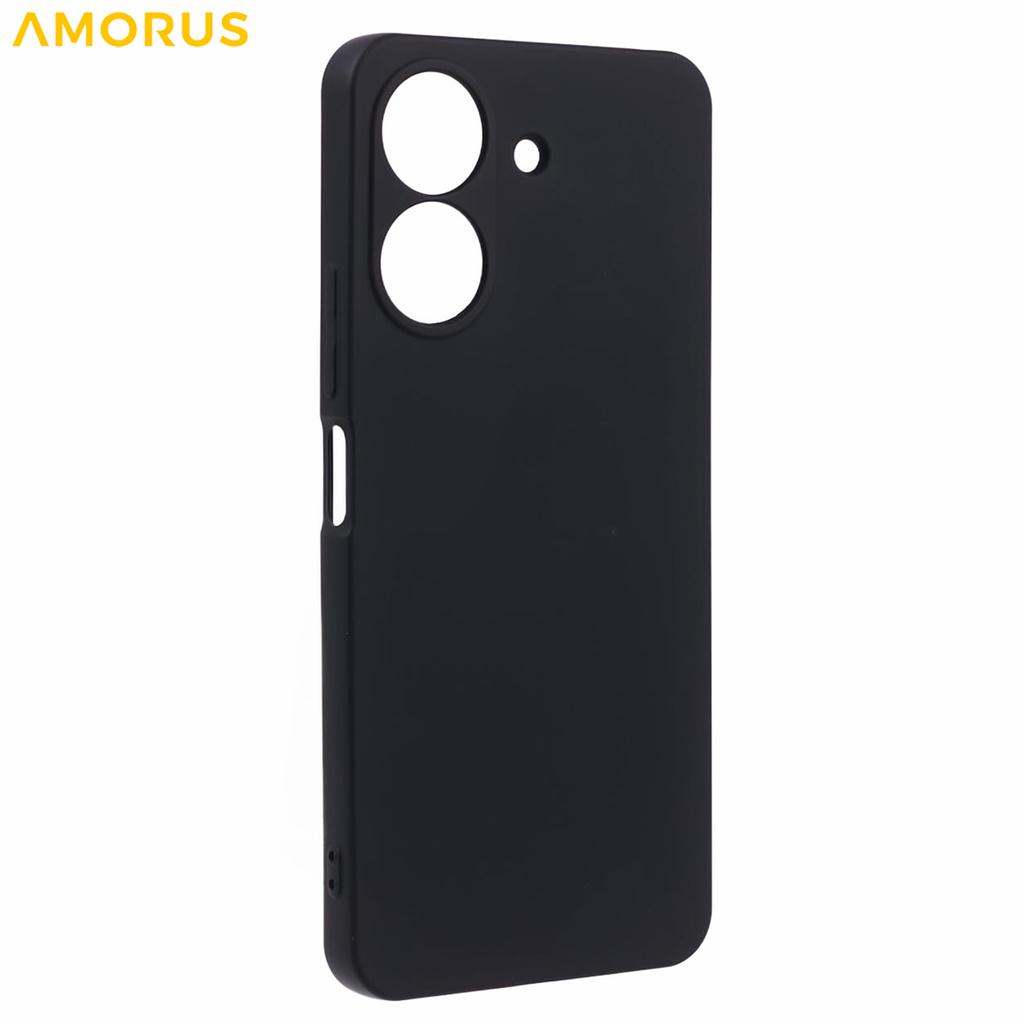 AMORUS For Xiaomi Redmi 13C 4G/Poco C65 4G Case Precise Cutouts TPU Fiber Lining Shockproof Phone Cover