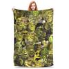 Coperta Ponderata in Flanella Elegante S-Shreks Calde Coperte in Peluche Morbido Copriletto per Letto Soggiorno Casa Picnic Divano