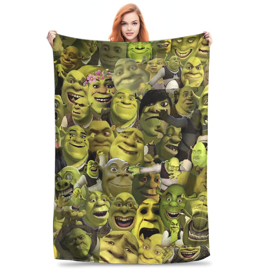 Coperta Ponderata in Flanella Elegante S-Shreks Calde Coperte in Peluche Morbido Copriletto per Letto Soggiorno Casa Picnic Divano