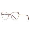 Eyebrow Point Paint Metal Optical Frame With Street S English Style Open Flat Light Mirror Womean And Men Glasses