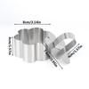 Stainless Steel Mousse Cake Ring Molds with Press Plate 1/4 Pcs Multi Shapes for Commercial Bakery Dessert Making
