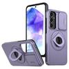 For Samsung Galaxy A55 5G Case Magnetic Kickstand TPU+PC Phone Cover with Slide Lens Lid
