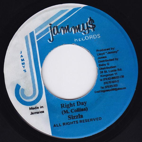 

7inch Record SIZZLA - Right Day NONE Jammy s Records 2003 Jamaica Reggae, Ska & Dub Used
