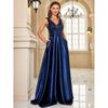 New Style Plus-Size Deep V-Neck Dress, Sexy Long Dress, Sexy Backless Slim-Fit Mermaid Bridesmaid Banquet Evening Gown