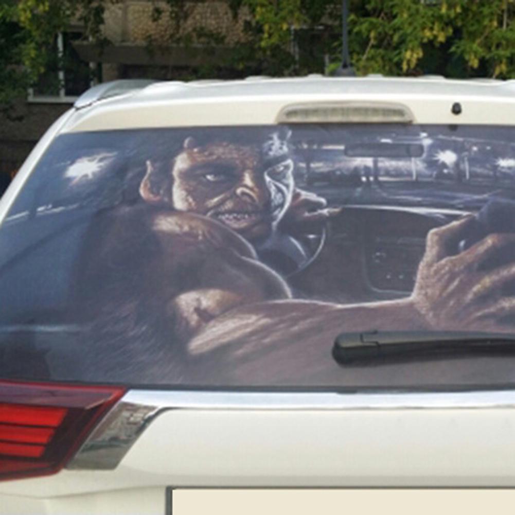Cars Auto Parts Waterproof Sunscreen Sticker Decal Rear Ornamentsation Windshield Horror Vehicle Car